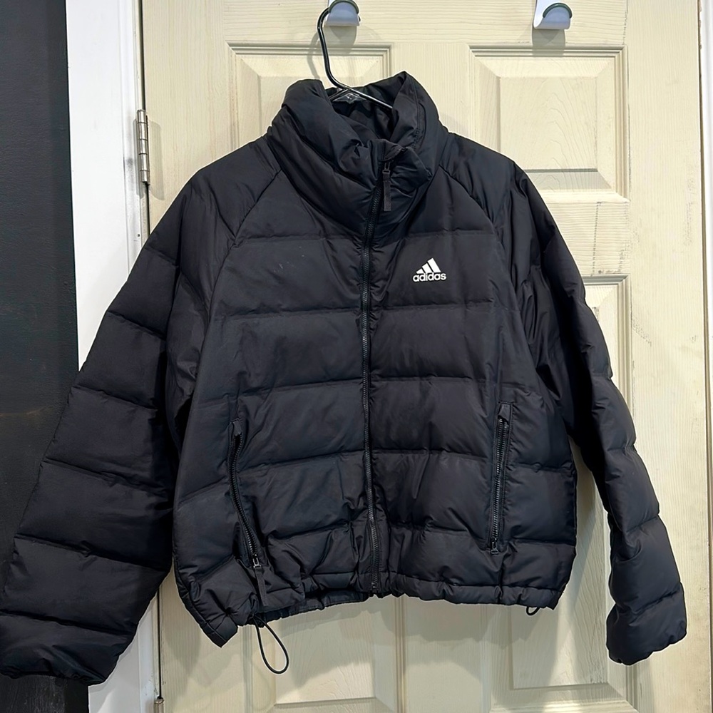 Adidas puffer jacket(BLACK)